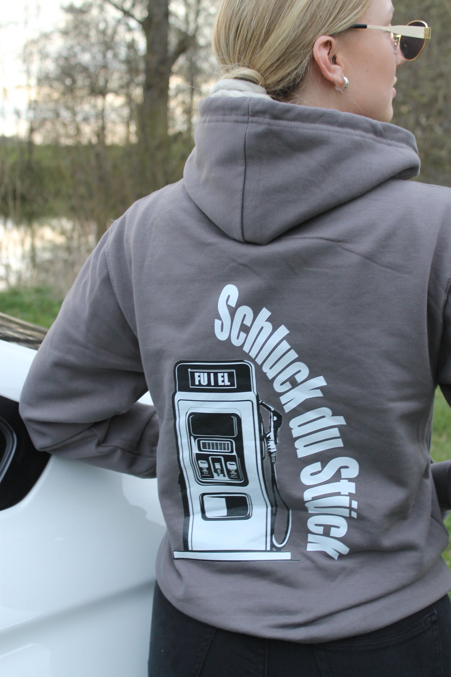 Schluck du Stück Zip Unisex Hoodie