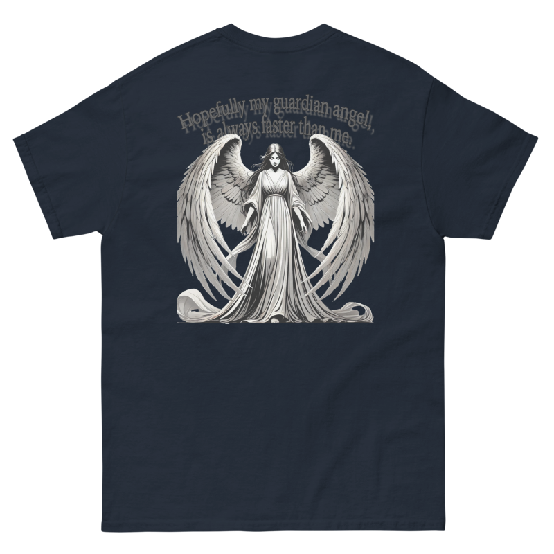 Hopefully my Guardian Angel is always faster than me! Unisex T-Shirt